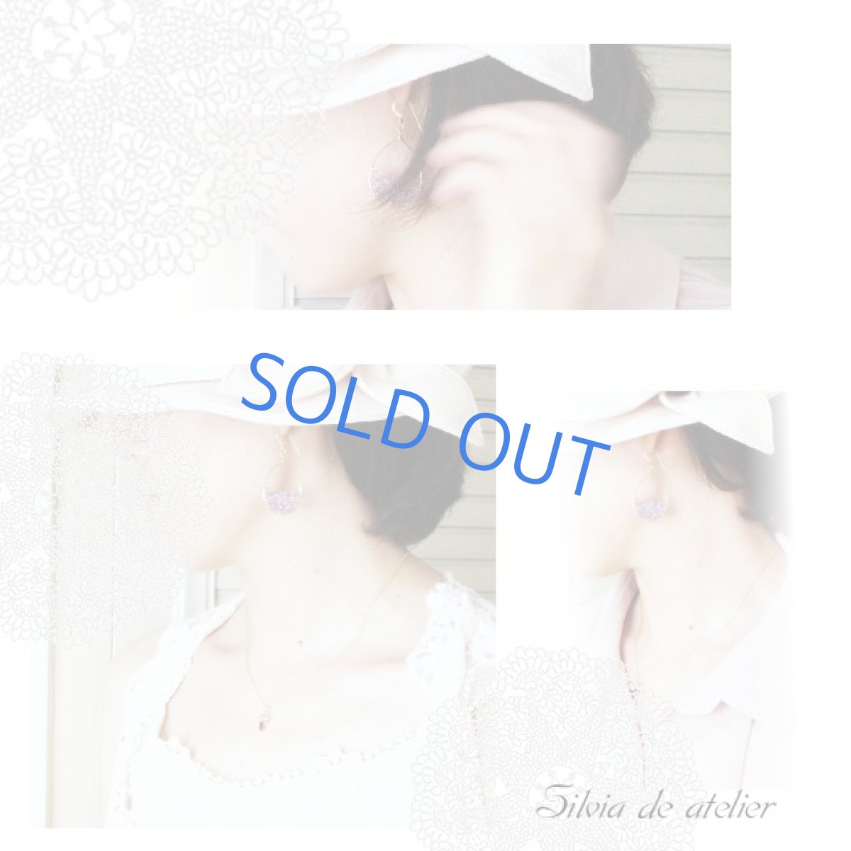 画像2: タンザナイト ティアドロップ型 14kgfワイヤー編み込みピアス (2)