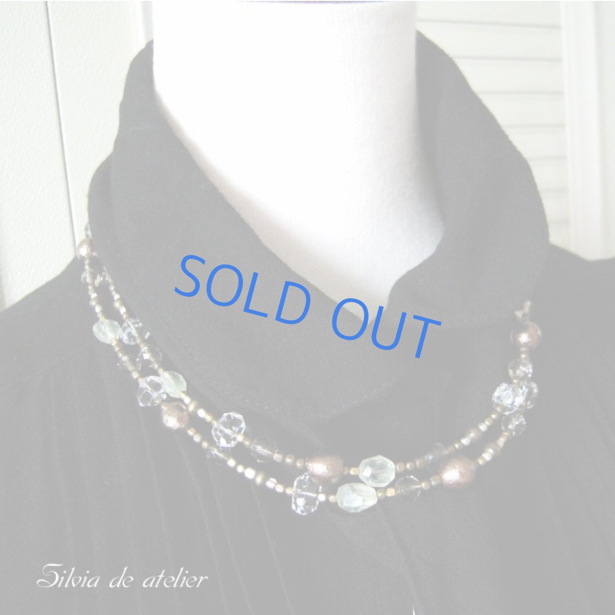 画像2: プレナイトタンブル多連ブレスレット&ネックレス (2)