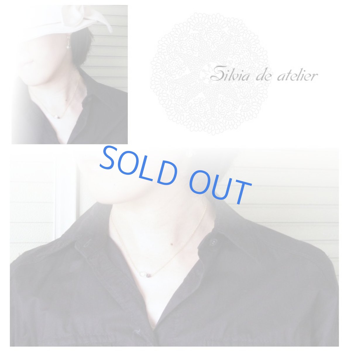 画像2: プレナイト×アイオライトタンブル 14kgfネックレス (2)