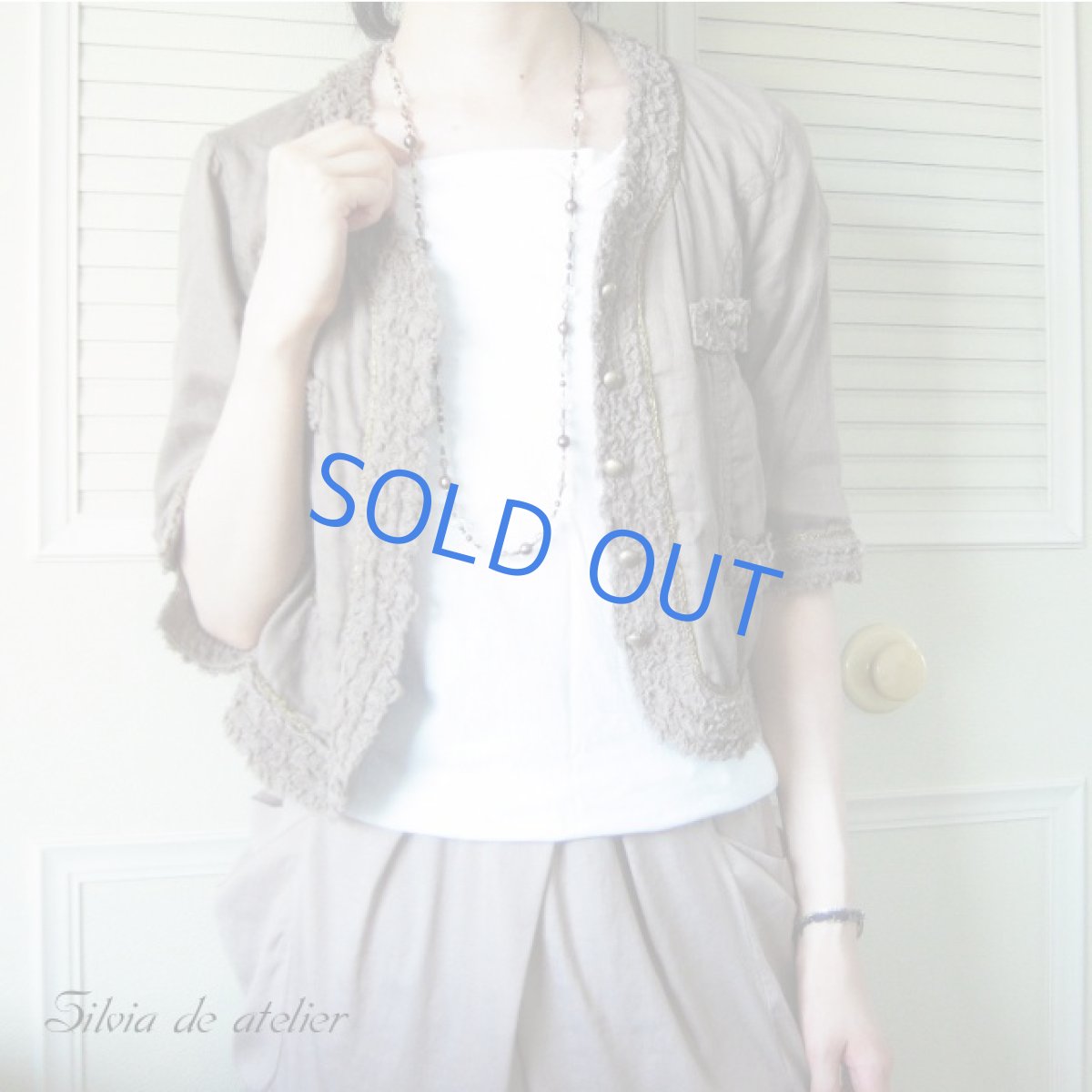 画像4: プレナイトタンブル多連ブレスレット&ネックレス (4)