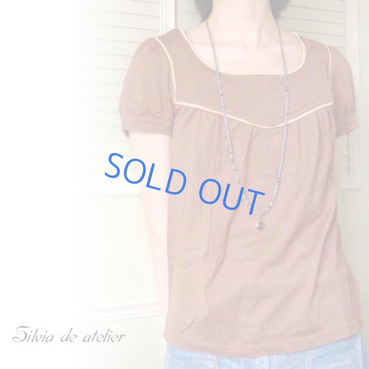 画像4: ブルーオパール4WAY アンティークゴールドカラーロングネックレス(多連ブレスレット) (4)