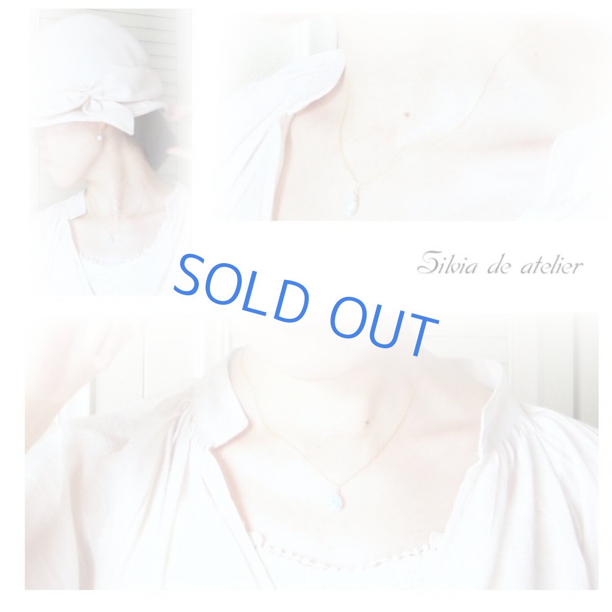 画像2: プチラリマー no.(4) ドロップ 14kgfゴールドネックレス  (2)