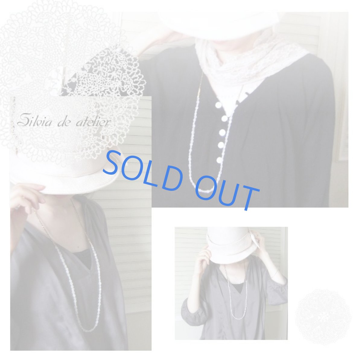 画像2: レインボームーンストーンカットタンブル ロングネックレス(多連ブレスレット) (2)