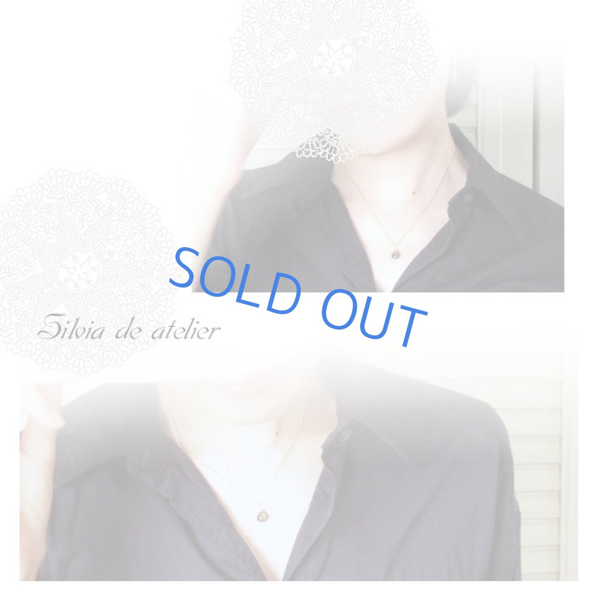 画像2: カラートルマリン一粒 14kgoldfilledネックレス◆グレーグリーン (2)